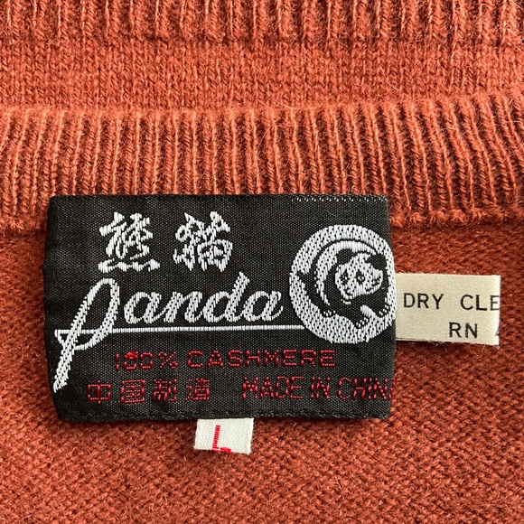 100% Cashmere Soft Cozy Sweater Vest Indie Academia Preppy Rust Brown Men’s L - Picture 6 of 6